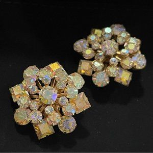 ✨Stunning Signed Triad VTG Rhinestones Earrings